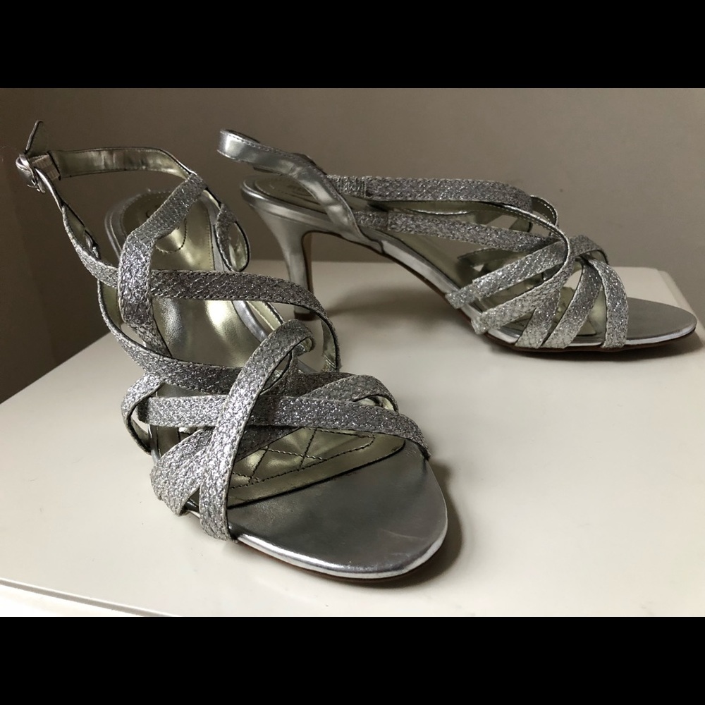 Silver high heel